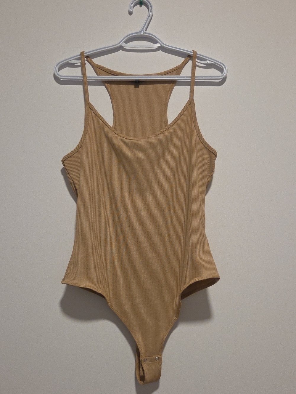 Dynamite Ribbed Tan Bodysuit